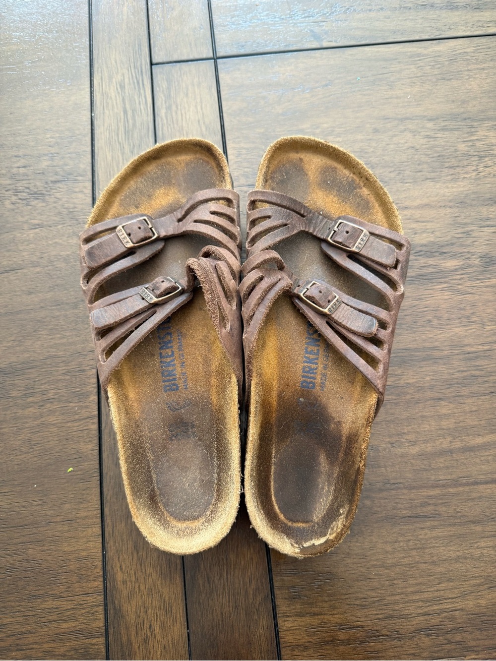 Birkenstock Kids Brown Suede Strappy Slide Sandals